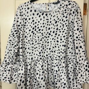Black and White Polka Dot Blouse